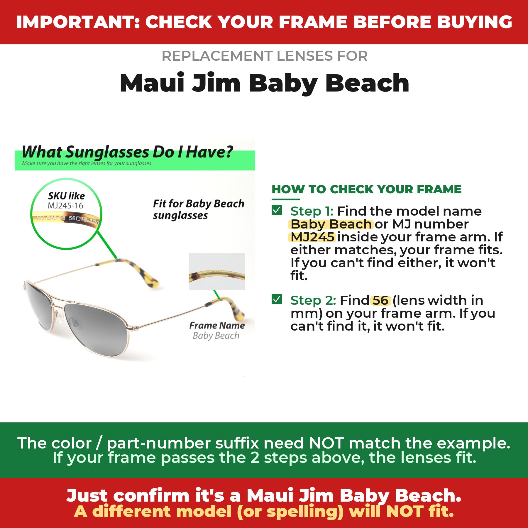 Verify your Maui Jim Baby Beach frame##shared
