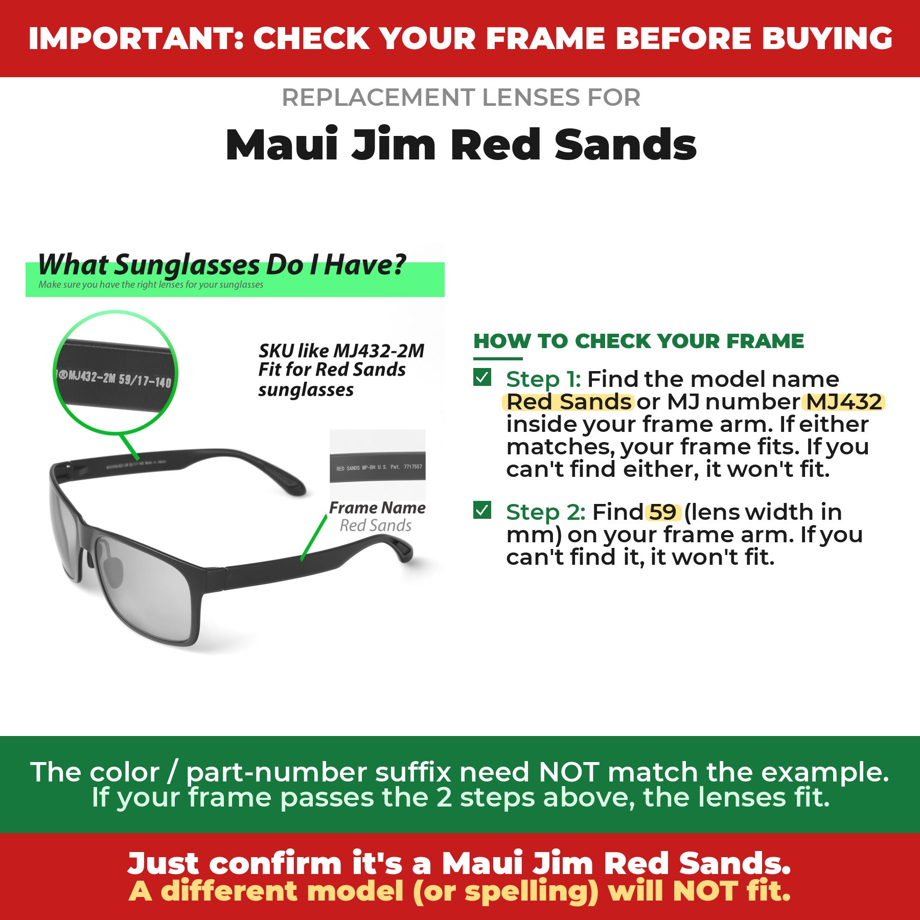 Verify your Maui Jim Red Sands frame##shared