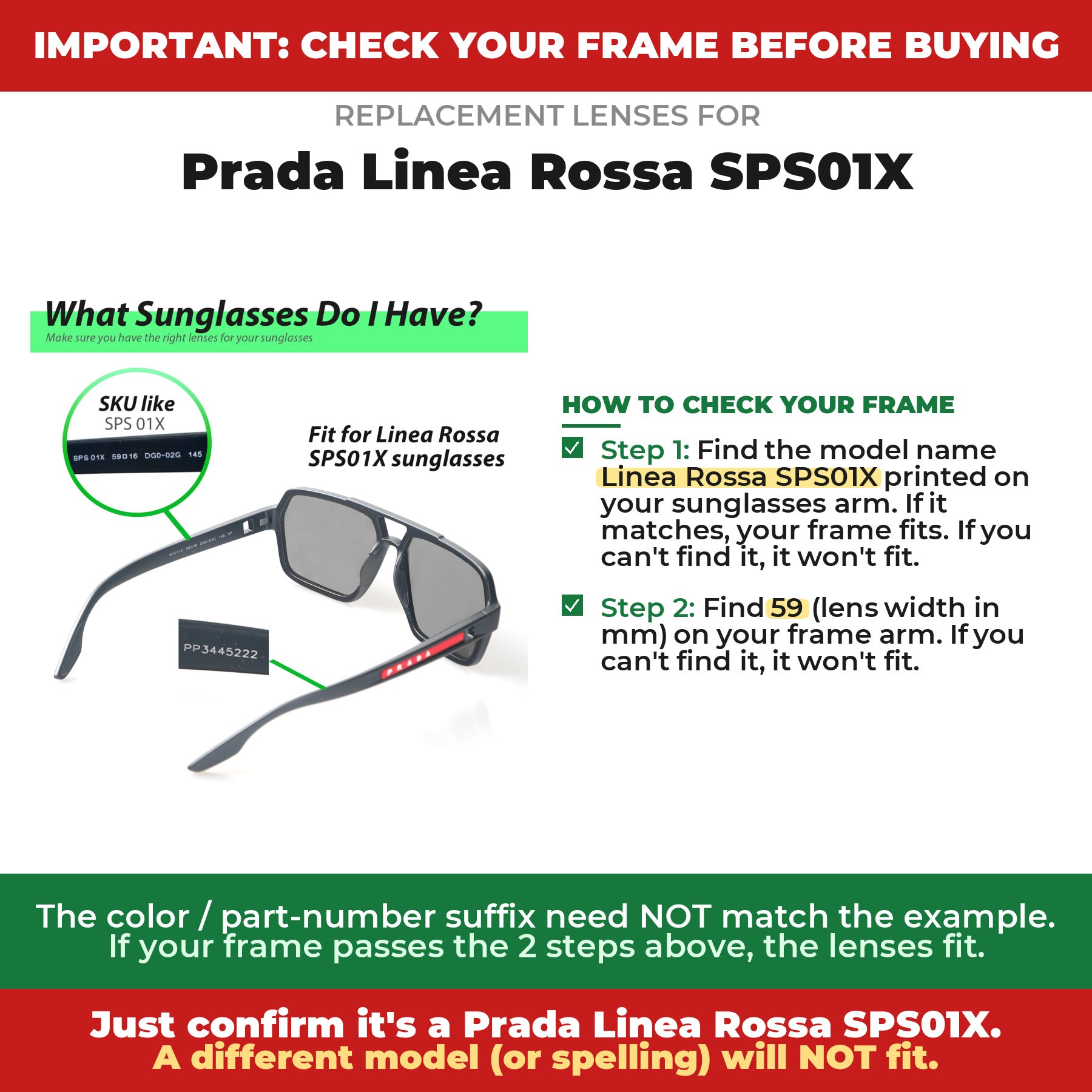 Verify your Prada Linea Rossa SPS01X frame##shared