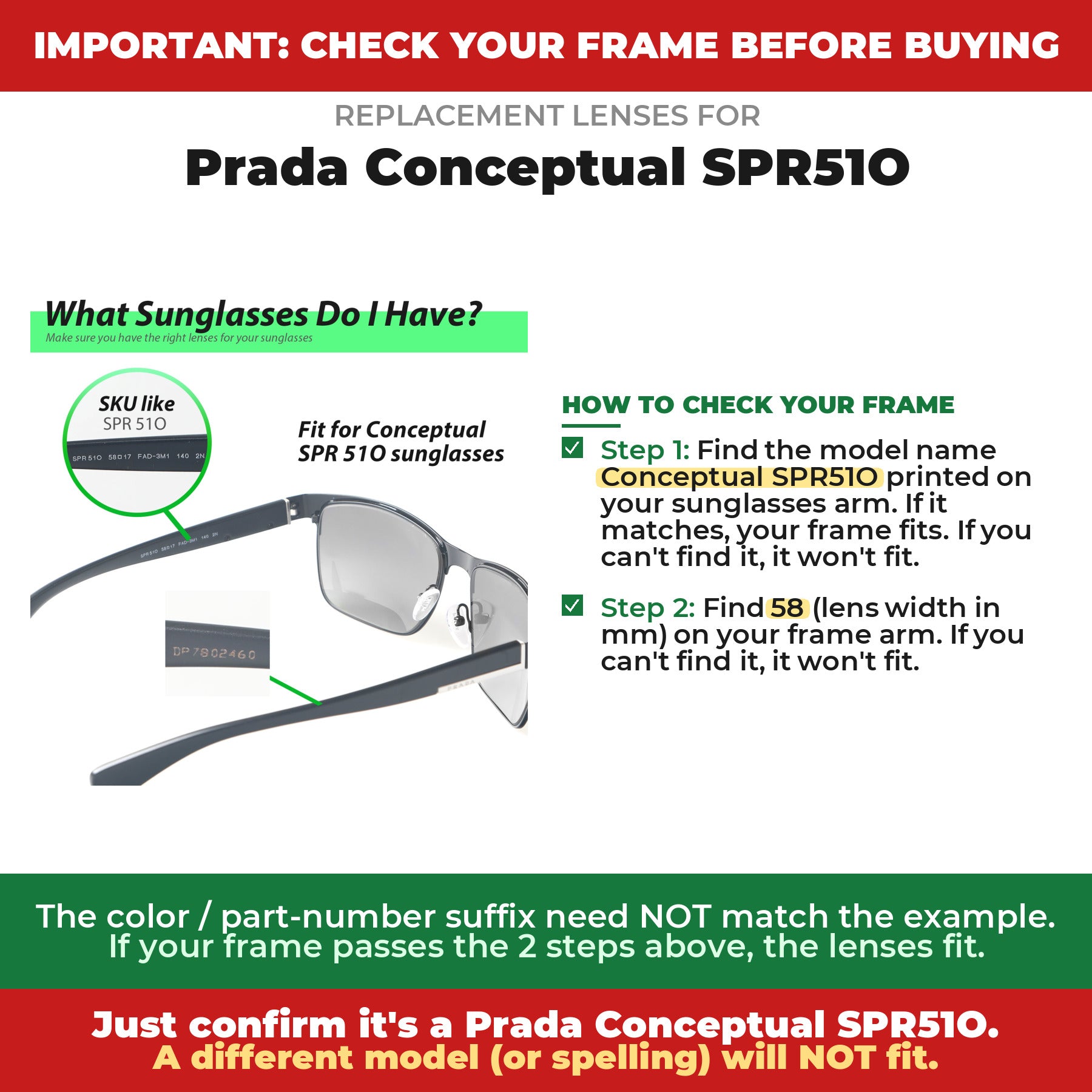 Verify your Prada Conceptual SPR51O frame##shared