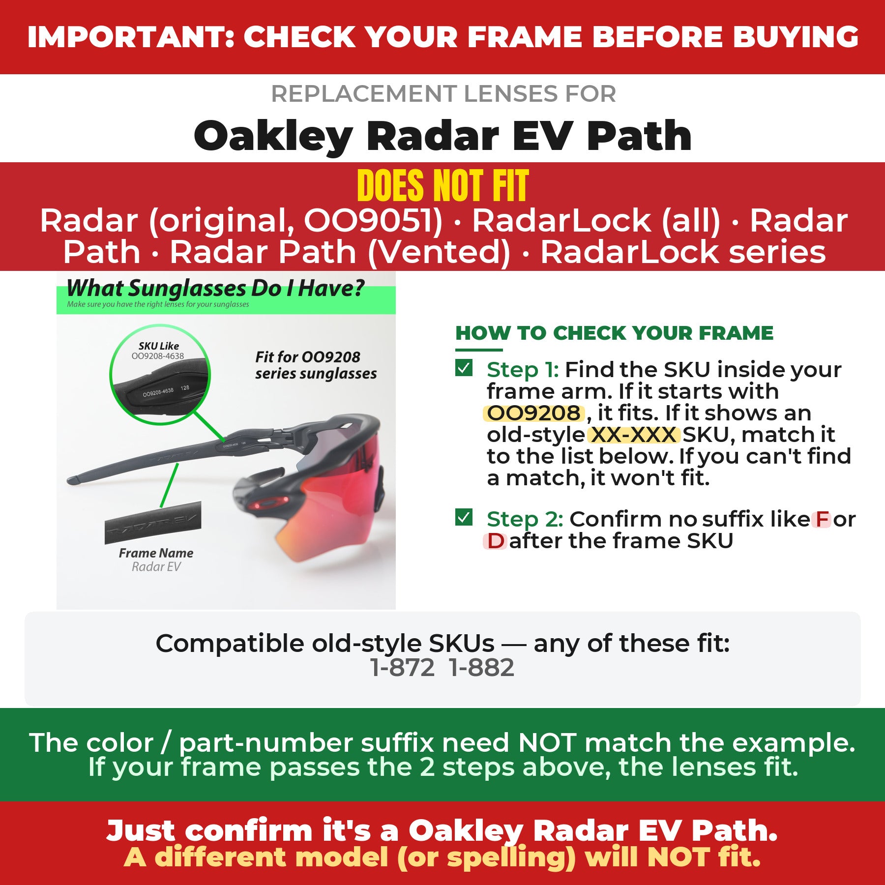Verify your Oakley Radar EV Path frame##shared