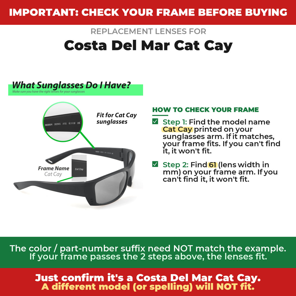Verify your Costa Del Mar Cat Cay frame##shared