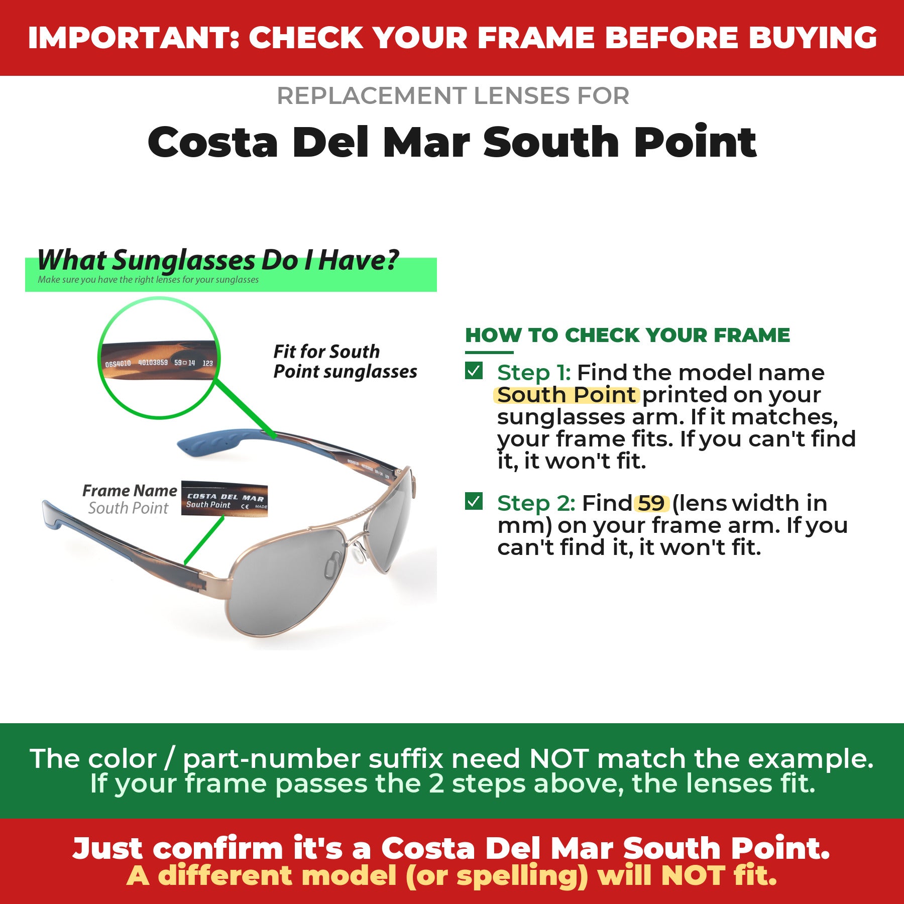 Verify your Costa Del Mar South Point frame##shared