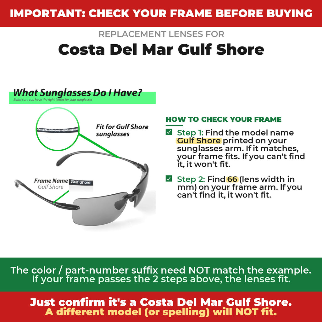 Verify your Costa Del Mar Gulf Shore frame##shared