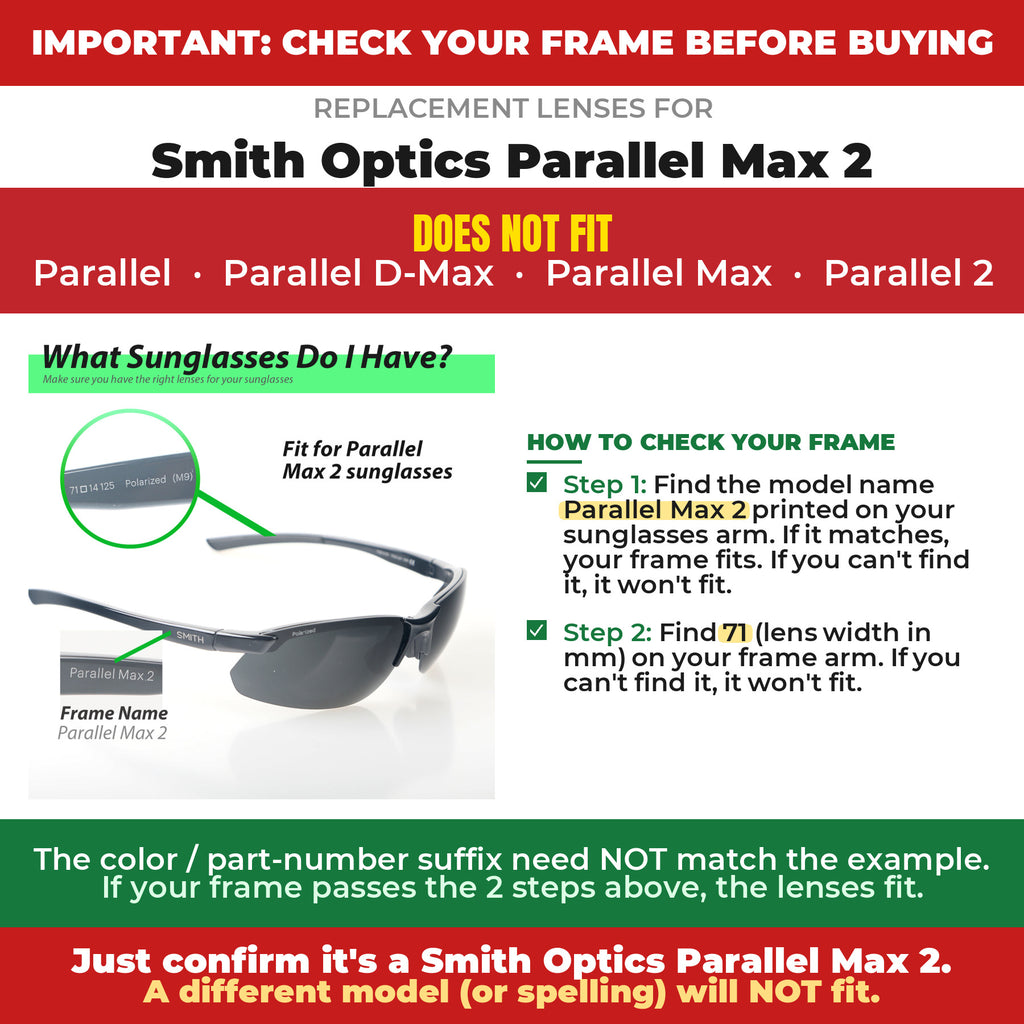 Verify your Smith Optics Parallel Max 2 frame##shared
