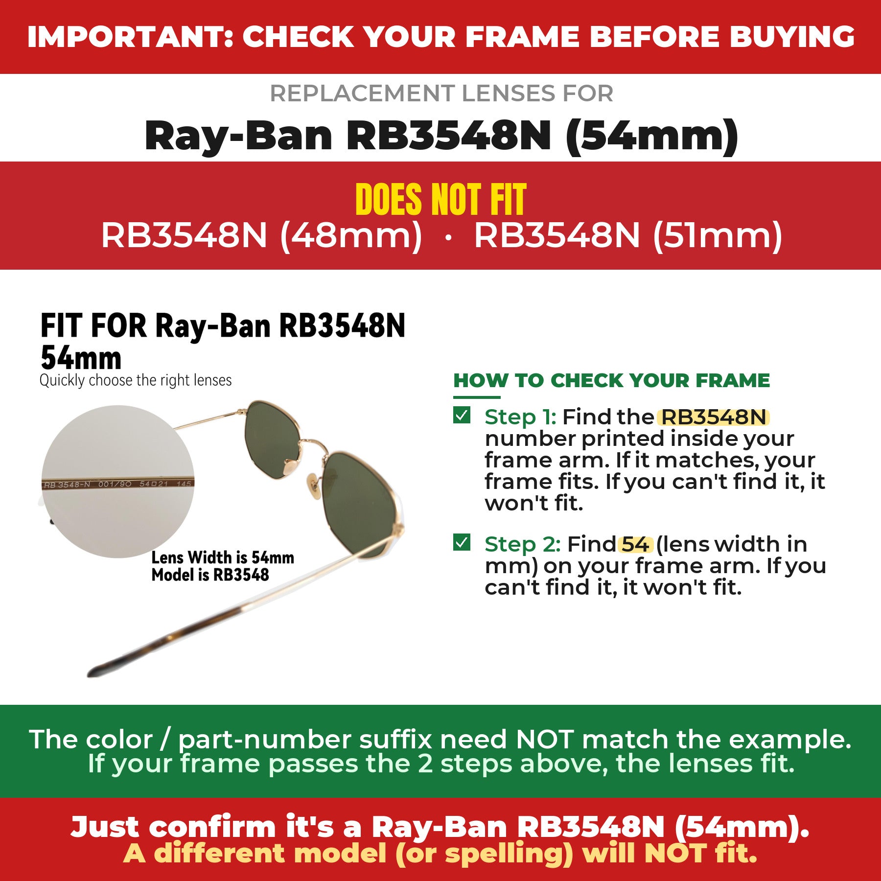 Verify your Ray-Ban RB3548N (54mm) frame##shared