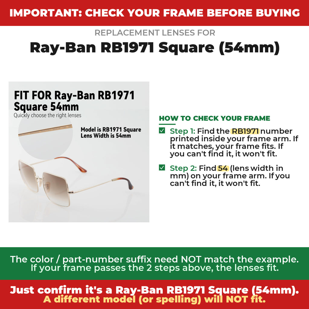 Verify your Ray-Ban RB1971 Square (54mm) frame##shared