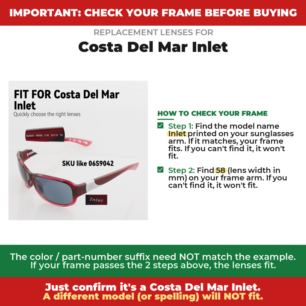 Verify your Costa Del Mar Inlet frame##shared