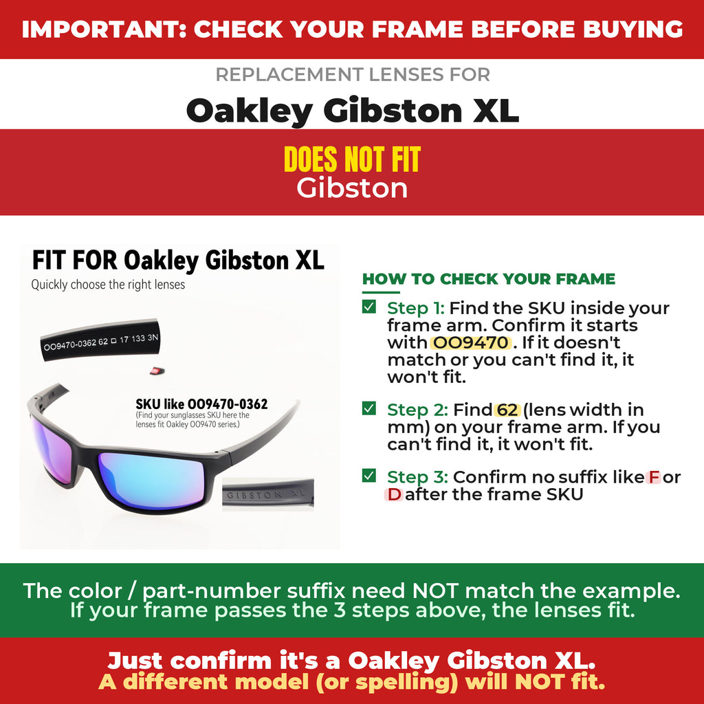 Verify your Oakley Gibston XL frame##shared