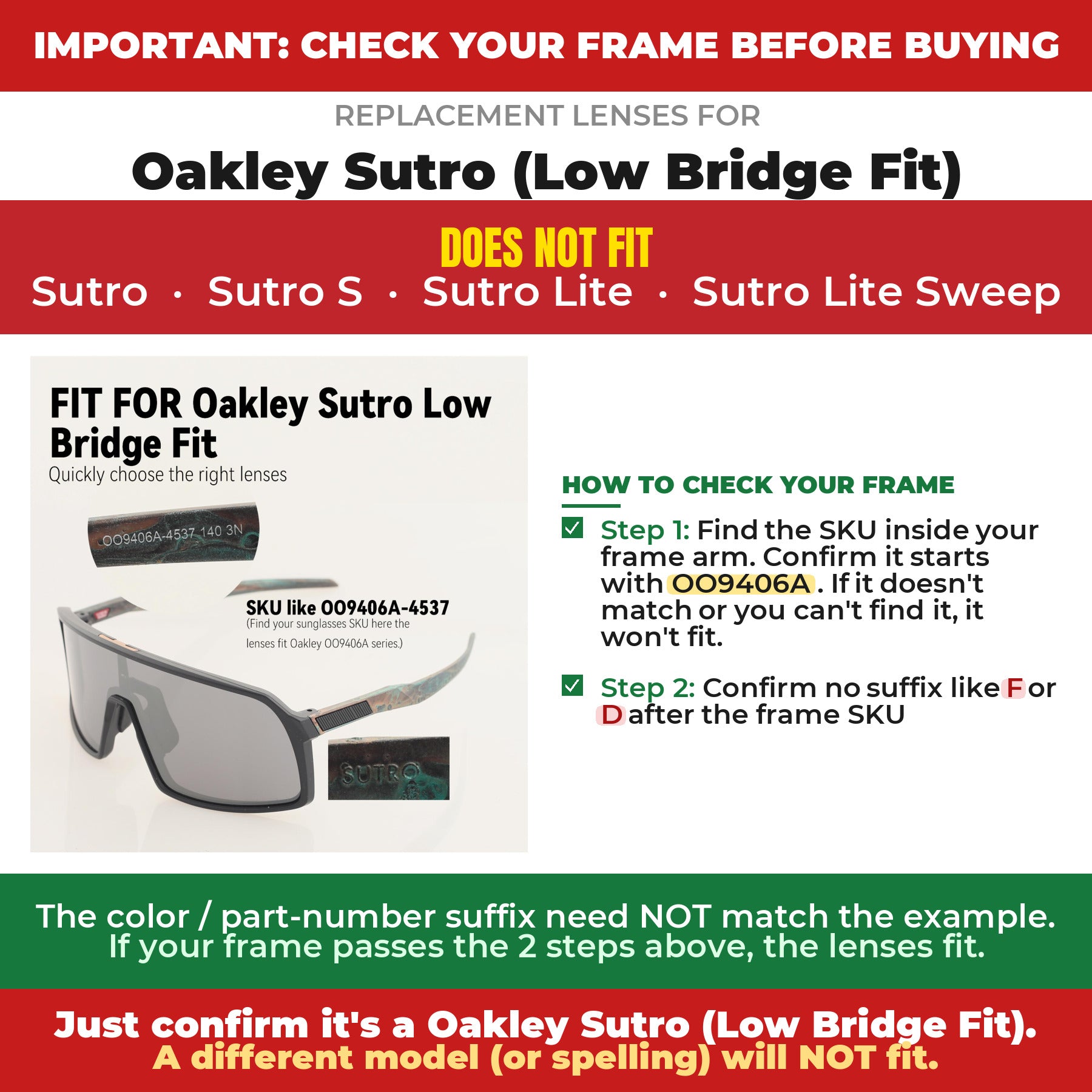 Verify your Oakley Sutro (Low Bridge Fit) frame##shared