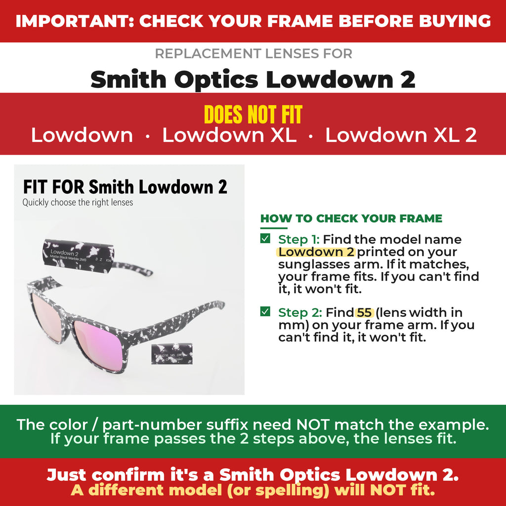 Verify your Smith Optics Lowdown 2 frame##shared